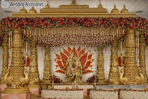 Sutil Mandap Redondo Tradicional Indio para Bodas, Hermoso Mandap Redondo para Bodas, Precio de Fábrica en el Reino Unido - Product Image 3