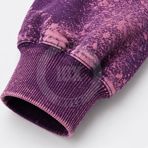 Sweat à capuche épais en molleton et coton mélangé, effet délavé, coupe oversize, vierge, pour impression et broderie personnalisées - Product Image 5
