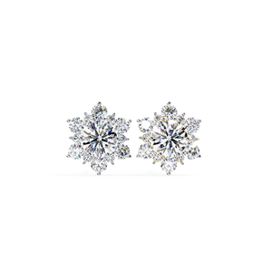 REYES New Arrival 925 <b>Sterling</b> <b>Silver</b> Moissanite Hip Hop Jewelry GRA Certified Round Cut 0.77 Carat Moissanite <b>Stud</b> Earrings - Product Image 5
