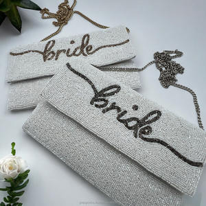 Elegante Bolso de Mano Tipo Clutch con Cuentas, Bordado a Mano Personalizado, Bolso de Novia para Boda, Bolso de Noche con Lentejuelas y Perlas, Regalo para Mujer - Product Image 4