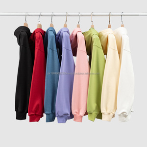 Y2K haute qualité 420 Gsm polaire pull uni coton à capuche unisexe personnalisé bouffée impression en relief pull à capuche pour hommes - Product Image 2