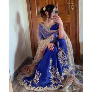 Conjunto de traje de diseñador para mujer con Gharara y Dupatta para ropa de fiesta - Product Image 3