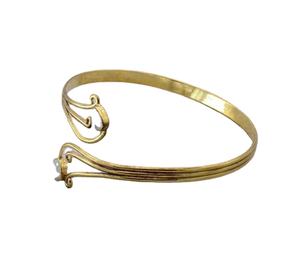 Brazalete de Latón a la Moda, Color Dorado, para Bodas, Ancho de Banda Personalizable, Duradero, con Logotipo Personalizado, Forma Libre - Product Image 1