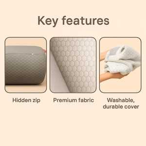 Coussin de yoga et de méditation en forme de bolster, tissé, avec soutien dorsal, écologique, lavable en machine, housse 100% coton, avec poignée, vente en gros - Product Image 6