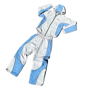 Custom Sweatsuit Embroidery <b>Zip</b> <b>Up</b> <b>Jacket</b> Jogger Set Nylon Sweat Pant Windbreaker Outdoor <b>Jacket</b> Tracksuits For Men - Product Image 1