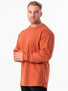 Sudadera con capucha naranja de algodón negro, diseño de gran gramaje, estilo retro, holgada, con estampado de graffiti, ropa de calle para hombre, diseño COUGH SYRUP - Product Image 3