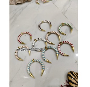 Pendentif en corne de buffle fait main, nouveau design, charme naturel pour la fabrication de colliers et bijoux - Product Image 5
