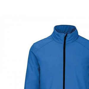 Chaqueta de Forro Polar Azul para Hombre, Cuello Alto, Cierre de Cremallera, Resistente al Viento, Informal, para Otoño, Corte Regular, Color Sólido, Exterior de Poliéster - Product Image 6