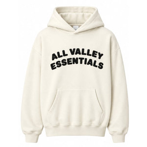 เสื้อฮู้ด All Valley Essentials สำหรับผู้ชาย ทรงปกติ ผ้าฟลีซ เป็นมิตรกับสิ่งแวดล้อม ระบายอากาศได้ดี สไตล์สตรีทแวร์ เหมาะสำหรับใส่ในฤดูร้อน - Product Image 2