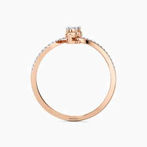 Anillo Abierto con Diamante Cultivado en Laboratorio con Corte Pera para Mujer, Diseño Inspirado en la Naturaleza, Oro de 10K, 14K, 18K y Plata 925, 935, Joyería Fina - Product Image 4
