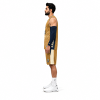 Ensemble d'uniformes de basketball personnalisés sublimés pour hommes, coupe professionnelle, 100 % polyester, maillot en mesh, OEM Sialkot Sportswear
