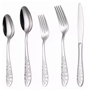 Metal <b>Spoon</b> And Fork Set Cutlery Set For Dining <b>Table</b> Kitchen Dinner Tableware Set - Product Image 1