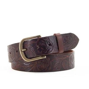 Cinturones de Cuero Genuino Estilo Country Vintage con Hebilla Metálica Acabado Plateado Diseños Ecológicos y Duraderos Cinturones para Hombre Mayorista - Product Image 4