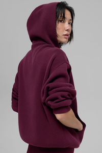 Sudadera con Capucha Extra Grande de Punto de Algodón para Mujer, Transpirable, de Manga Larga, Informal, para Otoño - Product Image 3