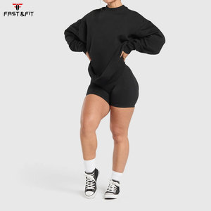 High Quality Solid Color Women's Streetwear Autumn Pullover Sweatshirt with Custom Logo Breathable Crewneck Design - Product Image 4