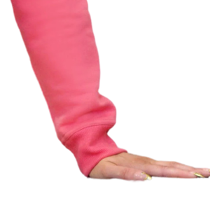 <b>Pink</b> Solid Color AKA Chenille <b>Sweatshirt</b> for Women Long Sleeve Crew Neck Fleece Casual Embroidered Pullover Fashion Apparel Top - Product Image 3