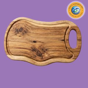 Premium Acacia Wood Cutting Board with Deep Juice Groove for Meat & Poultry - Product Image 6