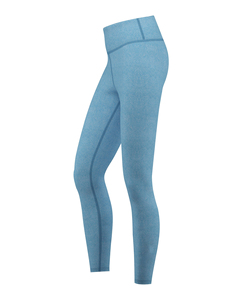 Leggings de fitness décontractés respirants sans coutures pour femmes grandes tailles, taille mi-haute, imprimé par transfert thermique, 100 % polyester, longueur genou - Product Image 3