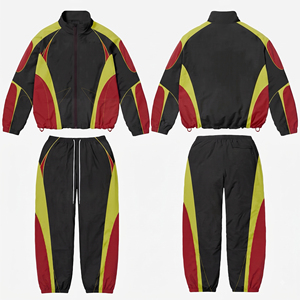Ensemble deux pièces coupe-vent léger pour homme : veste de sport et pantalon de jogging pour la course, le fitness et l'entraînement en extérieur – Personnalisation OEM - Product Image 4
