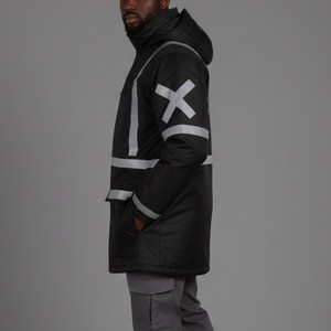 Custom Logo High Visibility Reflective Polyester Digital Printing Unisex Safety Work <b>Jacket</b> for Road Construction Industrial Use - Product Image 5