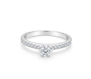 Anillo de Plata de Ley 925 con Circonita Cúbica, Joyería Elegante Hecha a Mano, Anillo de Moda al por Mayor para Mujer, Regalo - Product Image 1