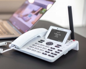 COCOMM MW-73 4G LTE Android Desktop FWP <b>Phone</b> with 3.5 Inch Color Display WiFi HotSpot <b>White</b> - Product Image 1