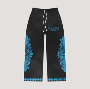 Custom Manufacture Cut & <b>Sew</b> Screen Printed SKI Mask Hoodie and Pant <b>Set</b> 100% Cotton Heavyweight 2 Piece Flared Tracksuit <b>Set</b> - Product Image 4