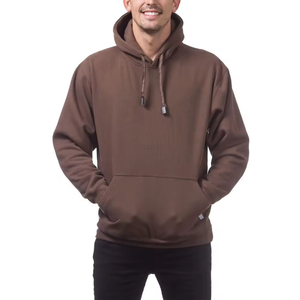 Men's <b>Brown</b> Hooded Sweatshirt Regular Fit Casual Autumn Wear Pocket Design Knitted Fleece 100% Cotton - Product Image 5