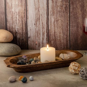 Modern Eco-Friendly Mango Wood <b>Dough</b> <b>Bowl</b> for Decor Centerpiece Business Gift - Product Image 6