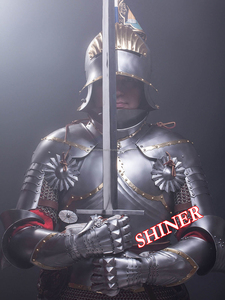 Kit completo de armadura gótica Chainmail Battle Warrior Suit Of Armor - Knight Steel Suit 6 Feet Armor Costume Traje antiguo funcional - Product Image 6