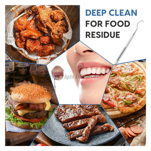 Professional Manual Dental Tartar Scraper 100% Stainless Steel Double-Sided Hook Angled Pick Tool CE Certified for Teeth Plaque - Product Image 5