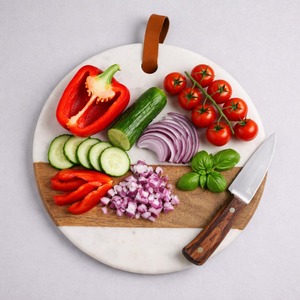New Design Round <b>Shape</b> Marble and Acacia Wood Cutting Board Chopping <b>Blocks</b> From BELLADEC INTERNATIONAL - Product Image 1