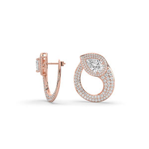 ต่างหูเพชรแล็บ 4.46 กะรัต ทรงลูกแพร์เจียระไนบริลเลียนท์ ทอง 10KT 14KT น้ำหนักเบา ดีไซน์เรียบหรู ไม่ซ้ำใคร เครื่องประดับ B2B - Product Image 4