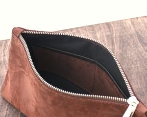 Bolsas de maquillaje de tamaño de viaje portátiles de cuero de calidad bolsa de cosméticos con impresión de logotipo personalizado para niñas - Product Image 4