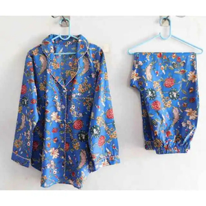 ชุดนอนผู้หญิงคุณภาพสูงสั่งทำพิเศษ ระบายอากาศได้ดี ชุดนอนผ้าฝ้ายแขนยาวสำหรับฤดูร้อน ชุดลำลอง - Product Image 6