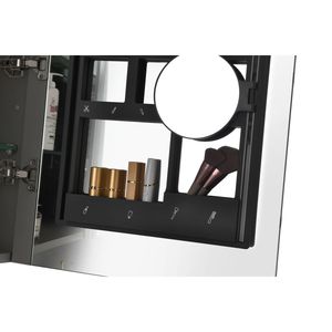 40 pollici. L X 30 Pollici Specchio da Bagno Rettangolare Grande a LED con Montaggio a Superficie in Lega di Alluminio e Armadietto Portamedicinali - Product Image 6