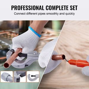 Espansore Idraulico per Tubi in Alluminio 3/8-1 1/8 Pollici OD, 7 Teste di Espansione Tubi, Utensile Sbavatore, Attrezzo Idraulico per Svasatura HAVC, Tagliatubi - Product Image 1