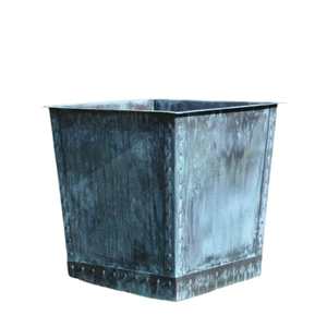 Macetas Redondas de Metal con Acabado Acanalado Verde, Juego de Macetas para Jardín Exterior a Precio Económico - Product Image 3