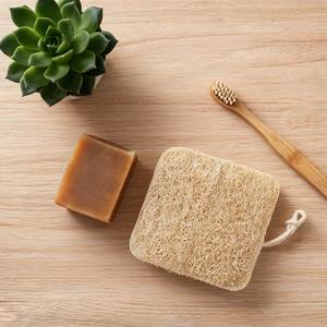 MX 001 Natural Loofah Scrub Sponge Square Scouring Pad Dishwashing Brush Kitchen Cleaning <b>Glove</b> - Product Image 6