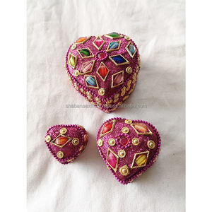 Vintage Heart Shape Jewelry <b>Box</b> Set of 3 Pcs Metal Treasure Trinket <b>Storage</b> Organizer Case for Ring Earrings Necklace Pill <b>Box</b> - Product Image 2