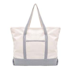 Custom Logo Print Large Outdoor Fashion Beach Bag Wide Bottom <b>Canvas</b> <b>Tote</b> Cotton Shopping Bag with Letter Pattern - Product Image 5