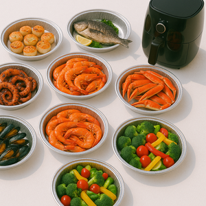 Meilleures ventes de casseroles rondes jetables de 7 pouces en aluminium avec couvercles Plateaux ronds en aluminium Plat à tarte Source Factory Viet Nam - Product Image 1