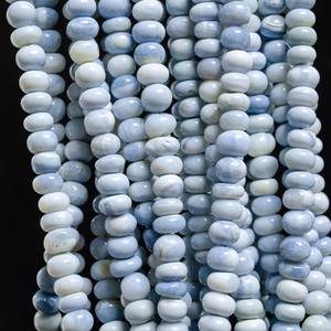 Bleu Bonbon Opale Lisse Rondelle Perles Naturel Teint Bleu Opale Plaine Rondelle Pierres Précieuses 8mm Perles pour La Fabrication De Bijoux De Vente En Gros - Product Image 4