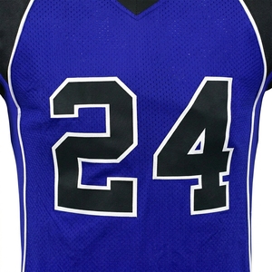 Conjunto de Uniforme de Fútbol Americano Personalizado Unisex con Cuello en V, Manga Corta, Transpirable, de Malla, 100% Poliéster, con Números de Equipo - Product Image 6