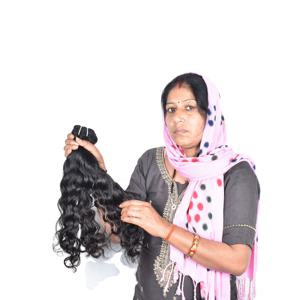 Extensiones de cabello humano brasileño, mechones de proveedor suaves ondulados largos y rizados de color marrón con tejido virgen crudo alineado con cutícula 100% - Product Image 1