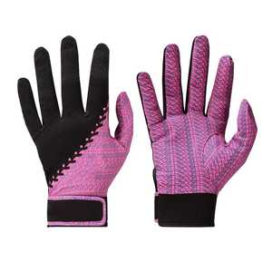 Full Finger Baseball Gloves Right-Handed Non-Slip <b>Hook</b> And Loop Closure Sublimation Print Polyester Adult All Seasons - Product Image 5