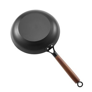 Cast Iron Skillet 3-Piece Frying <b>Pan</b> Set (8 10 12 In) Detachable Wood <b>Handle</b> Nonstick Pre-Seasoned ChefFT s Honeycomb Functional - Product Image 2