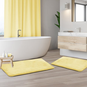 Tapis de bain moderne de luxe personnalisé, ultra doux et absorbant en mousse à mémoire de forme, antidérapant, avec motif anneau d'arbre, le plus vendu - Product Image 1