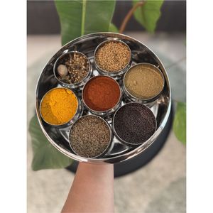 Boîte à épices en acier inoxydable, ensemble Masala Dabba avec plusieurs récipients, organisateur de rangement de cuisine hermétique, boîte de rangement en gros - Product Image 1
