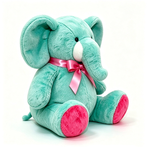 customized Plush <b>Soft</b> Plush <b>Elephant</b> Stuffed Animal <b>Toy</b> With Pink Bow 51cm-99cm For Kids Age 3 And Above Unisex - Product Image 1